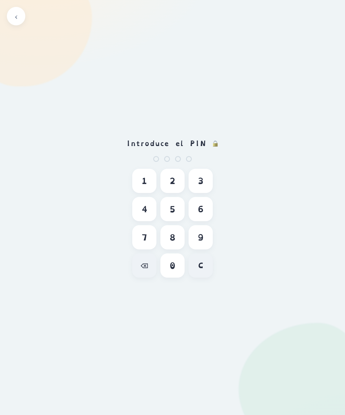 Teclado del PIN